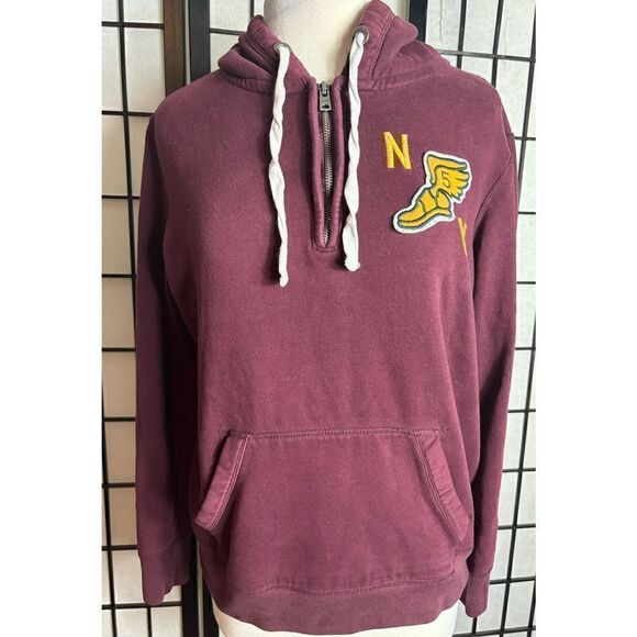 Aeropostale Burgundy Quarter Zip Hoodie - Picture 1 of 8